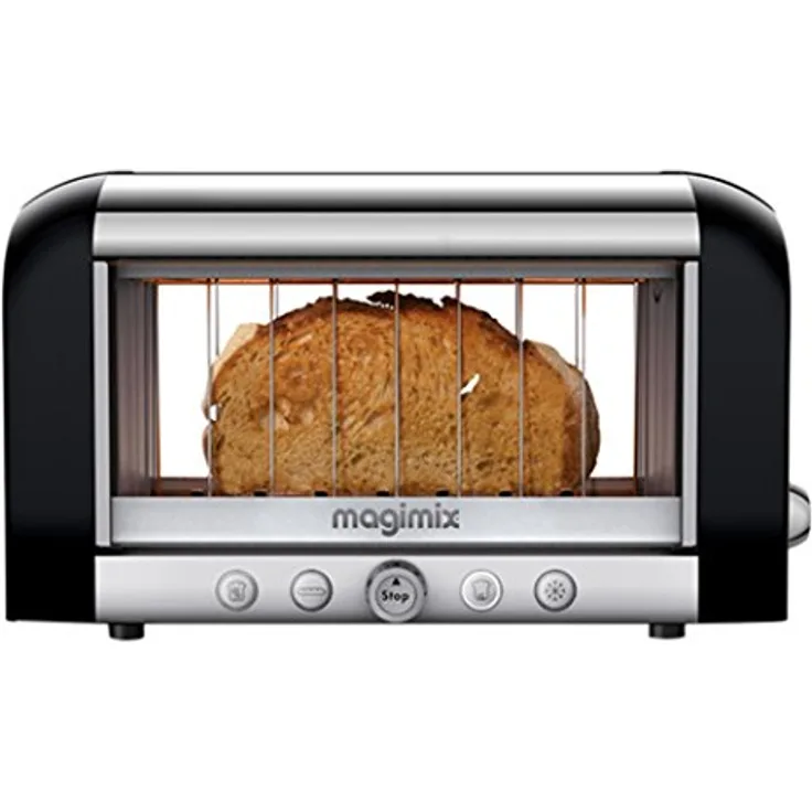 Magimix 11541 Toaster, Kunststoff, Schwarz, Metallisch
