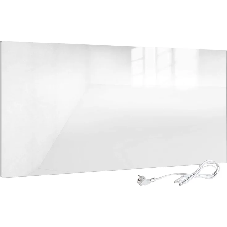 Viesta H580-GW Infrarotheizung Glas 580 W, weiß - Heizpaneel mit höchstem Wirkungsgrad Dank Carbon Crystal Technologie - Flache Glasheizung aus Sicherheitsglas - ELektroheizung mit Überhitzungsschutz, Infrarotheizung