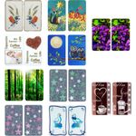 Wenko Herdabdeckplatte Universal Gänse 2er Set, für alle Herdarten, Gehärtetes Glas, Mehrfarbig, 52 x 30 x 5.5 cm Kornblumen