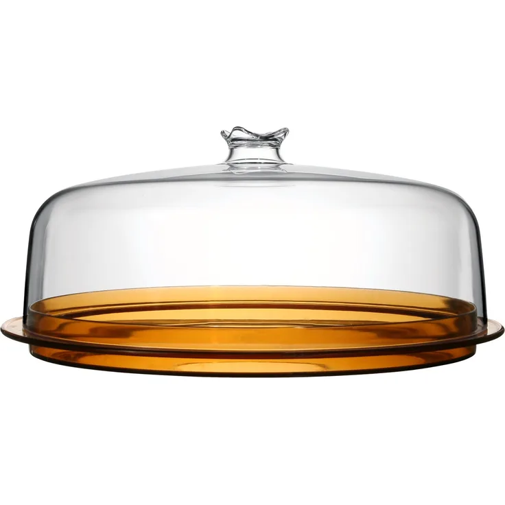 Cosmoplast Margherita Tortendeckel, Kunststoff, Transparent-Farbig Sortiert, 30 cm