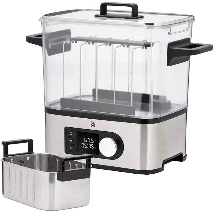 WMF Lono 2in1 Sous Vide Garer Pro mit Slow-Cook Einsatz, 1500 W, Wasserbehälter 6,0 l, Timer-Funktion bis 72 Stunden