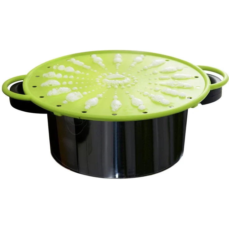 Emsa 514556 Spritzschutz, Ø 21 cm, Silikon, Grün, Smart Kitchen – Bild 2