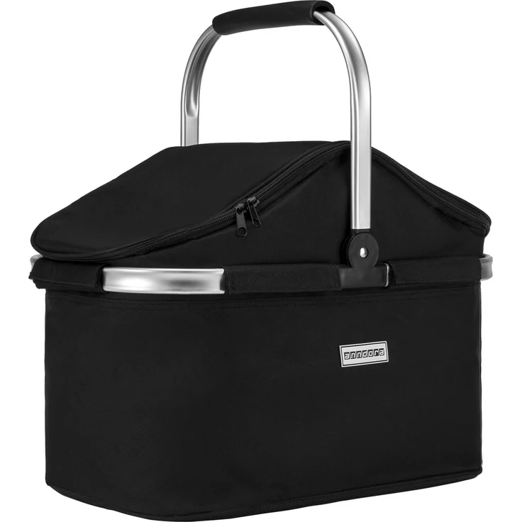 anndora Einkaufskorb, Isolierkorb Picknick Kühlkorb, 25L, schwarz  – Bild 1