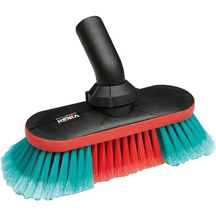 Vikan Autobürste mit Wasserdurchlauf und Drehgelenk, 250 mm, Weich-gesplisst, Schwarz