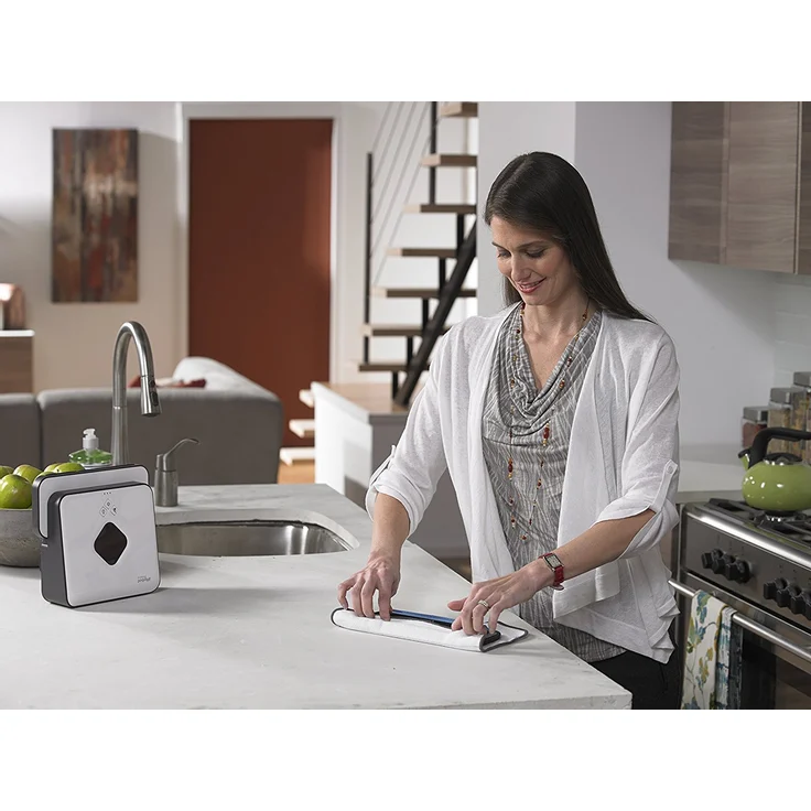 iRobot Braava 390t Saugroboter mit Wischfunktion, verwendet Einwegtücher und waschbare Reinigungstücher, weiß – Bild 11
