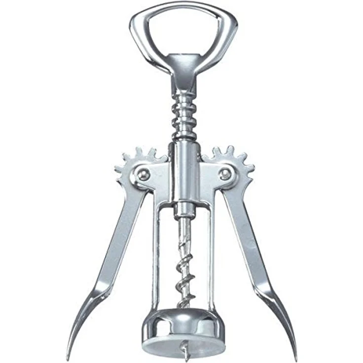 Westmark Hebelkorkenzieher mit Kapselheber und Wendel mit Seele, Stahl, Verchromt, 60202270