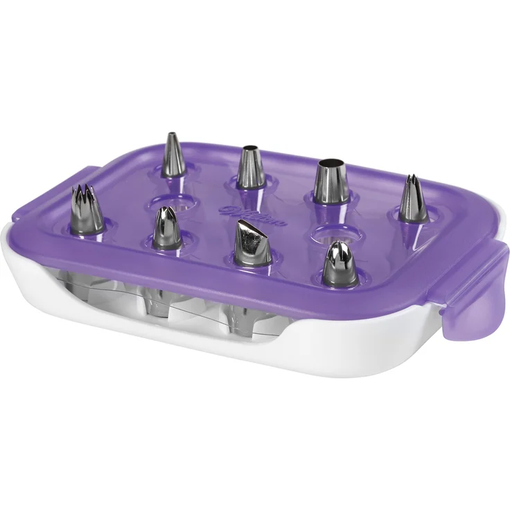 Wilton 2104-1369 Spritztüllen Anfänger Set, Edelstahl, Lila, 5,08 x 15.87 x 17.14 cm – Bild 1