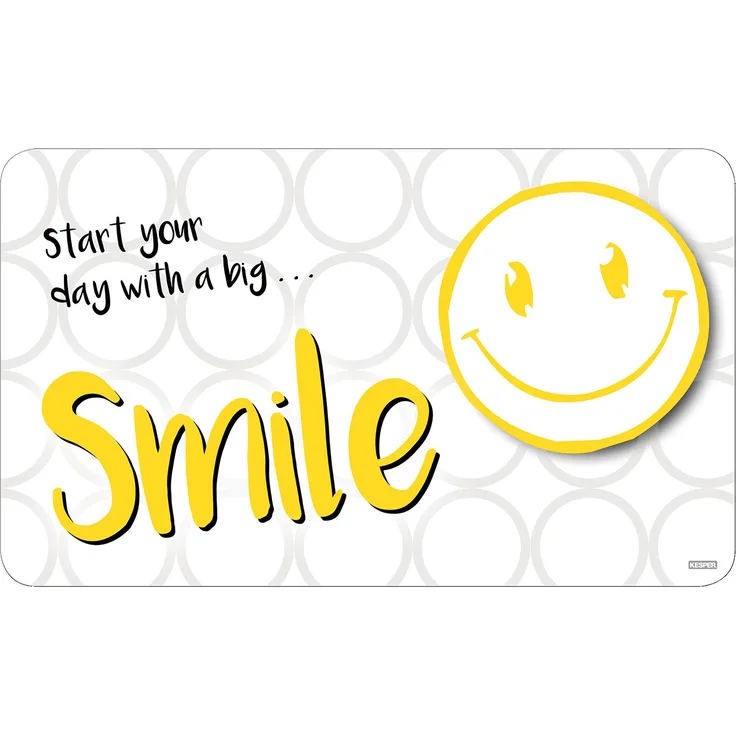 Kesper 32326 Frühstücksbrettchen Smiley aus Melamin, Bunt, 23.5 x 14 x 0.4 cm