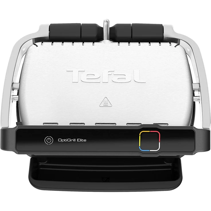 Tefal GC750D OptiGrill Elite Kontaktgrill 2000W, digitales Display mit Schritt-für-Schritt Anleitungen und Countdown, 12 Grillprogramme, 30 cm x 20 cm + verstellbarer manueller Modus, keine deutsche Menüführung, silber – Bild 2