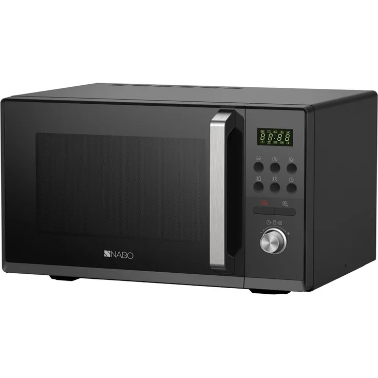 NABO MWO 2800 Mikrowelle mit Grill, Standgerät, 900 Watt, schwarz, 28 Liter Garraum, 8 Automatik-Programme