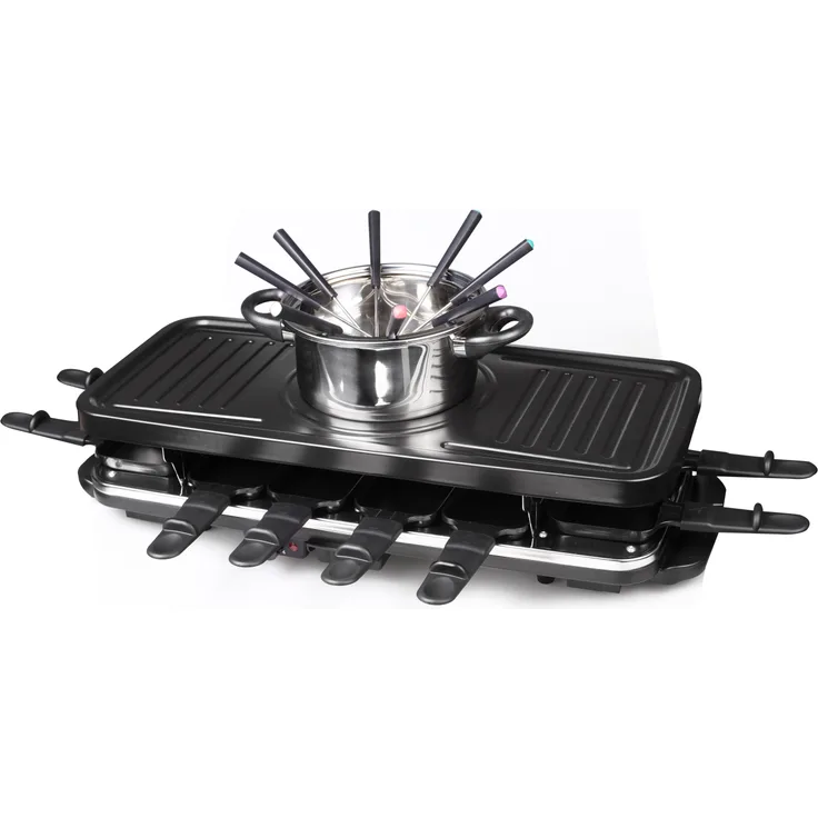 Severin Silva Schneider PK-RF120 Raclette-Fondue 12 Pfännchen, 1600 Watt