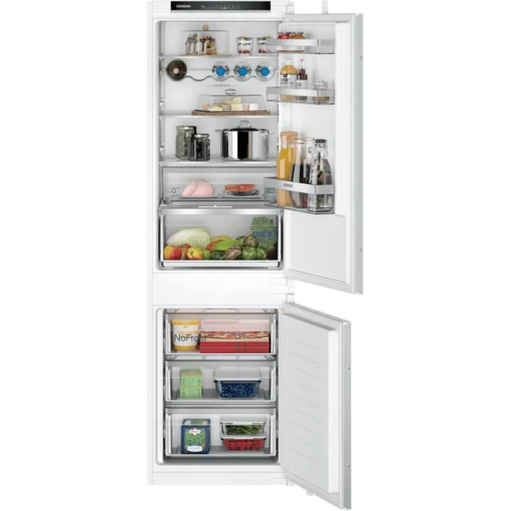 Siemens KI86NVSE0 Kühl-Gefrierkombination, Einbau, weiß, NoFrost, Schnellgefrieren, Breite 54.1 cm, Energieklasse E – Bild 1