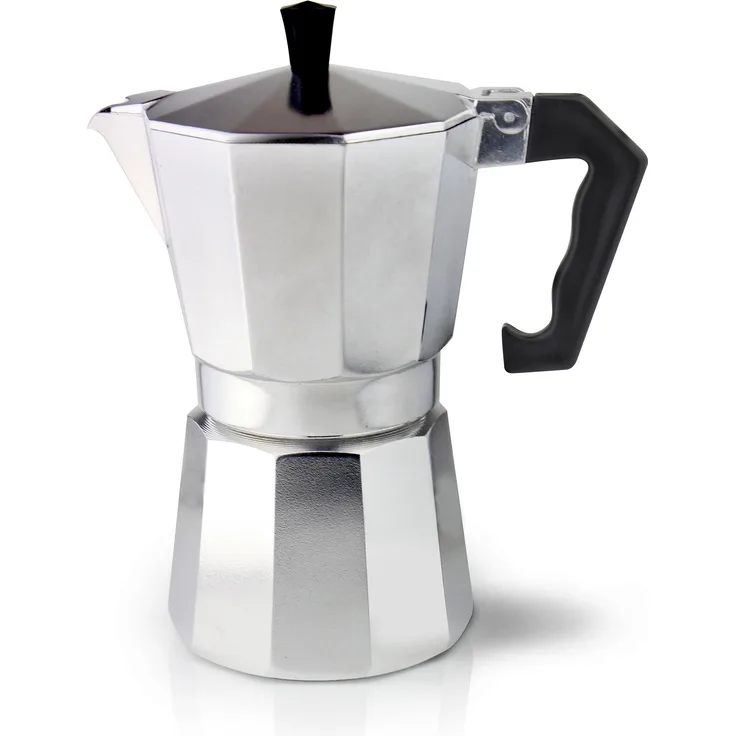 Grunwerg Café Olé Italienischer Espressokocher aus Aluminium ? 6 Mokkatassen-240 ml