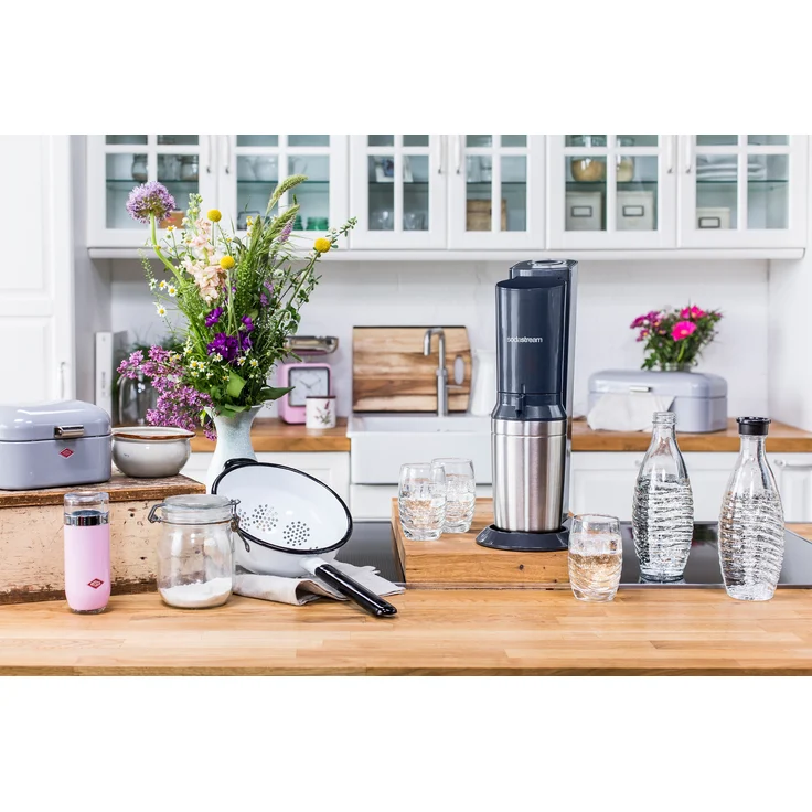 SodaStream Crystal 2.0 titan Wassersprudler inkl. 3 Glaskaraffen (Füllmenge: 0,6 Liter) - Preisvergleich – Bild 10