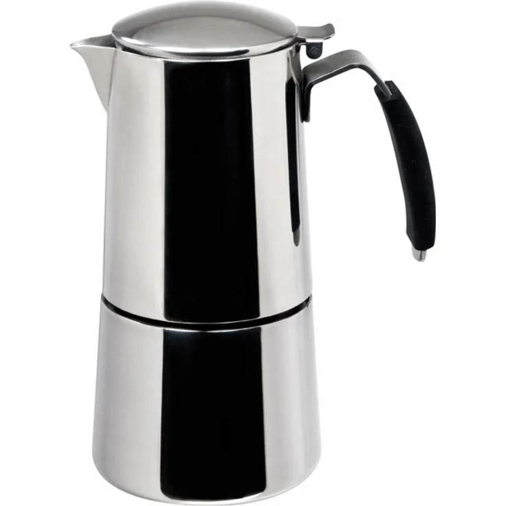 Ilsa Omnia Espresso-Kaffeemaschine,mit Induktionsboden,Edelstahl, Silber, für 2 Tassen – Bild 1