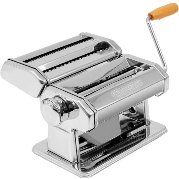 monzana Nudelmaschine Pastamaschine Pastamaker aus Edelstahl für 9 verschiedene Teigdicken
