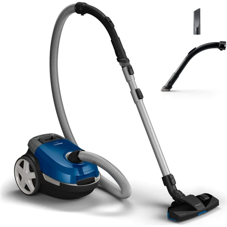 Philips XD3110 | 09, Performer Kompaktstaubsauger mit Beutel Serie 3000, 99,9% Staubaufnahme, 900 W, Allergiefilter, blau
