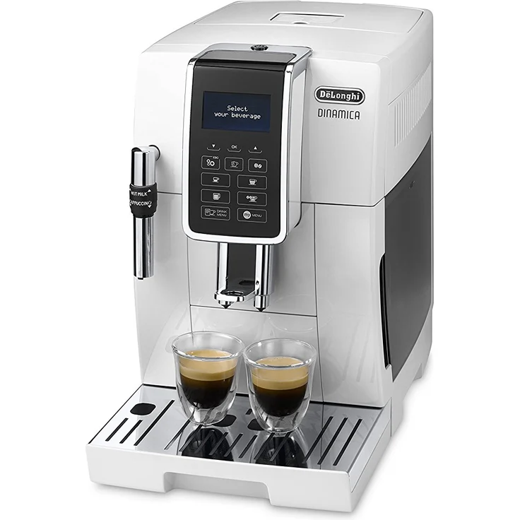 De'Longhi DINAMICA ECAM 350.35.W - Vollautomatische Kaffeemaschine mit integriertem Mahlwerk, 1.8 l, weiß (freistehend, Maschine Espresso Kaffeemaschine, weiß, LCD-Display, 1,8 l) – Bild 2