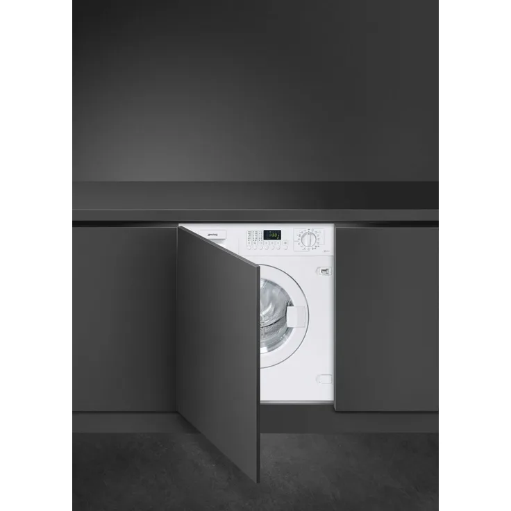 Smeg LBI147, Frontlader-Waschmaschine, E, Fassungsvermögen 7 kg, Einbaugerät, Breite 59,6 cm, LED-Display, Eco-Programm
