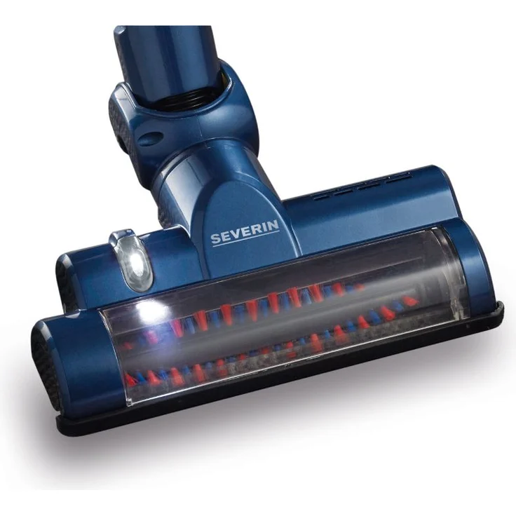 Severin HV 7158, Beutelloser Hand- und Stielsauger mit Elektrobürste, 22,2V Lithium-Ionen Akku, SŽSPECIAL carPET & carpets Li 30, Blau-Rot  - Preisvergleich – Bild 5
