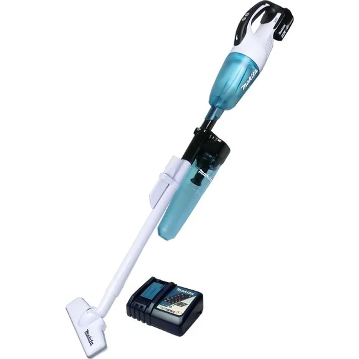 Makita DCL 181 FZWX weiß Akku-Staubsauger mit Zyklon plus Akku 3 Ah und Ladegerät