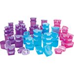 GOURMETmaxx Frischhaltedosen Klick-it 144 tlg. | Spülmaschinen- Mikrowellen- und Gefrierschrankgeeignet | Deckel BPA-frei mit 4-fach-Klick-Verschluss | Ineinander stapelbar [5 Größen blau, lila, pink]