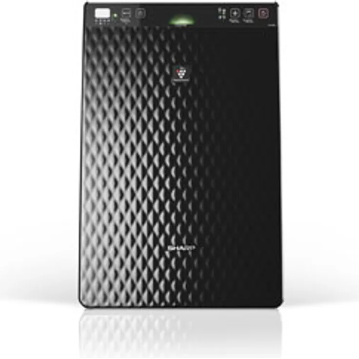 SHARP Luftreiniger mit Befeuchtungsfunktion, Verbesserung der Luftqualität, Ideal für Allergiker, 3 Stufen Filtersystem, Räume bis zu 21 m², Schwarz, UA-HG30E-B