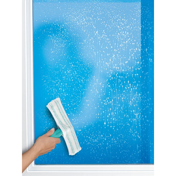Leifheit Einwascher Window Washer M mit Rundum-Bezug, Fensterreiniger mit doppelter Reinigungskraft, 26 cm Fensterwischer auch für große Fenster – Bild 3