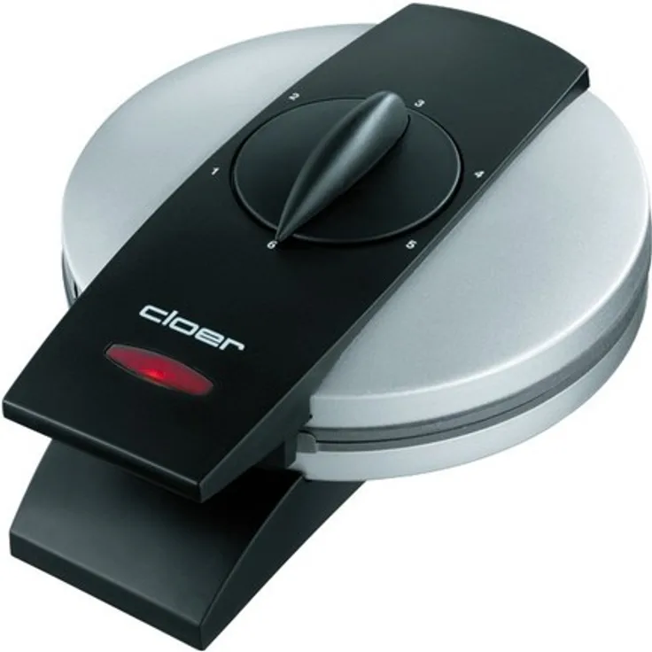 cloer 1629 Waffelautomat für klassische herzchen-Waffeln - 930 W-Waffelgröße 15,5 cm-stufenlos wählbarer Bräunungsgrad-Metallgehäuse, Metall, Edelstahl matt