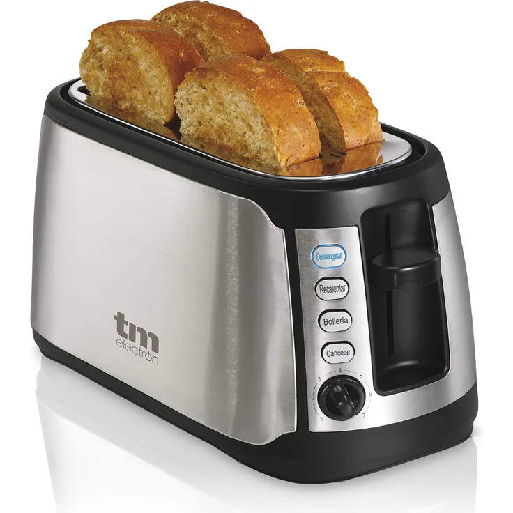 TM ELECTRON tmpts005 Toaster mit zwei Steckplätzen besondere 38 mm für Brot und Brötchen Extra Lang und Breit, Edelstahl
