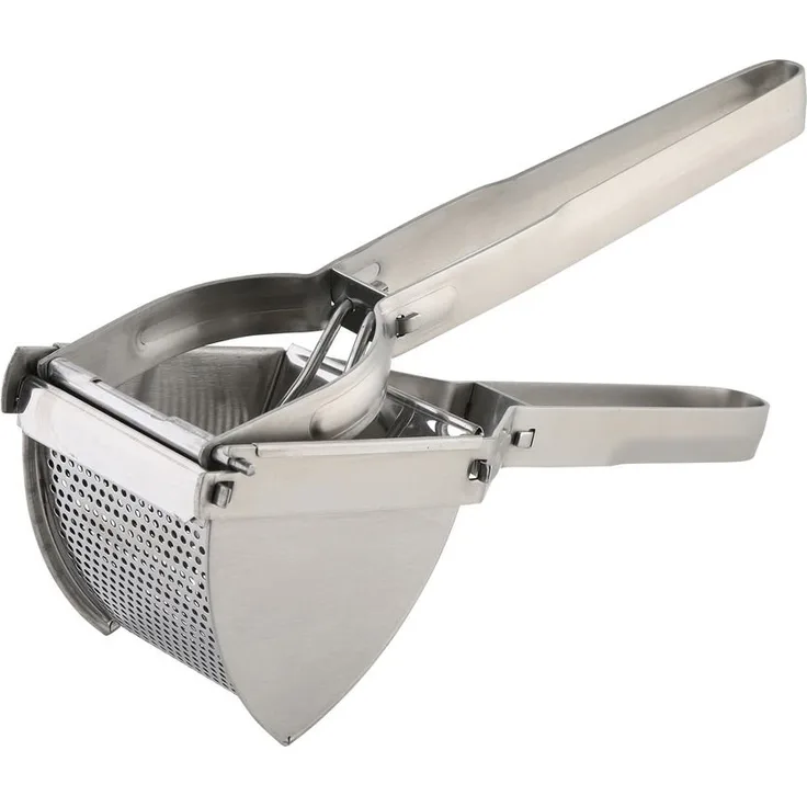 axentia Kartoffelpresse in Silber, robuste Spätzlepresse aus rostfreiem Edelstahl, Korbbreite ca. 85 mm