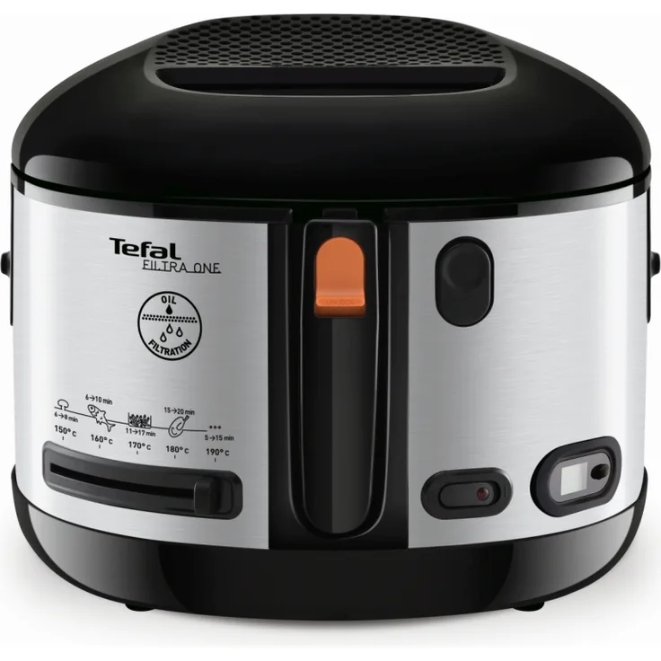 Tefal FF175D71 Fritteuse, mit Öl, Edelstahl 18-10, 2.1 liter, 1900 Watt, Schwarz, Edelstahl
