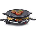 Princess 162725 Raclette und Antihaftbeschichtung Grill-Set für 6 Personen, 800 Watt