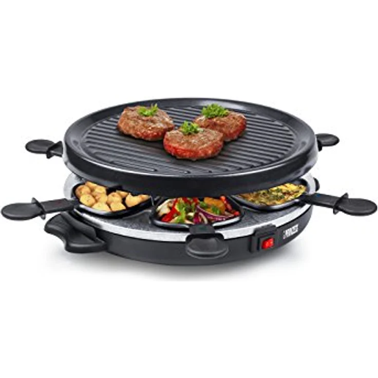 Princess 162725 Raclette und Antihaftbeschichtung Grill-Set für 6 Personen, 800 Watt – Bild 1