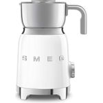 Smeg MFF01WHEU Milchaufschäumer, 500W, 600ml warme & 250ml kalte Milch, weiß