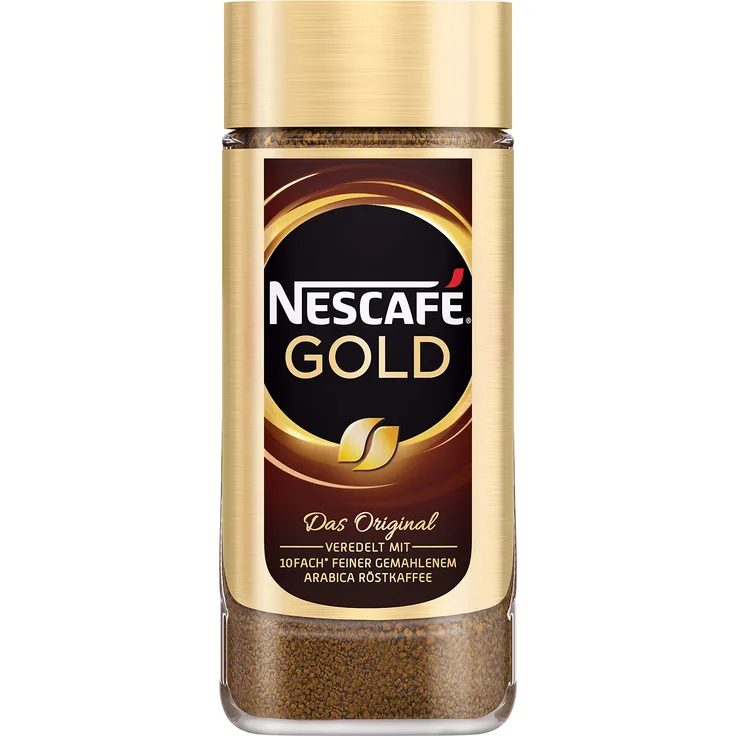 Nescafé Gold Original, löslicher Bohnenkaffee aus erlesenen Kaffeebohnen, koffeinhaltig, vollmundig und aromatisch, 1er Pack (1 x 100g)