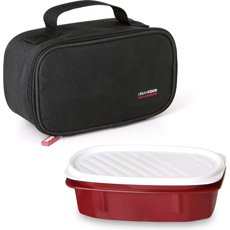 TATAY Urban Food Black - Thermal Food Carrier Lunch Box with Airtight Containers Included (21.5 x 9 x 12)