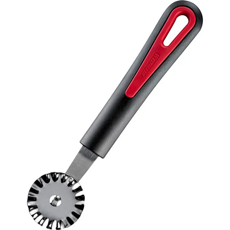 Westmark Teigrad, Gewelltes Schneidrad, Rostfreier Edelstahl, Rad-Durchmesser: 3,9 cm, Gallant, Schwarz-Rot, 29322270