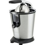 H.Koenig AGR80 Elektrische Zitruspresse mit Hebelarm - Anti-Tropfsystem - BPA frei - Spülmaschinenfest - 160 W - Edelstahlgehäuse