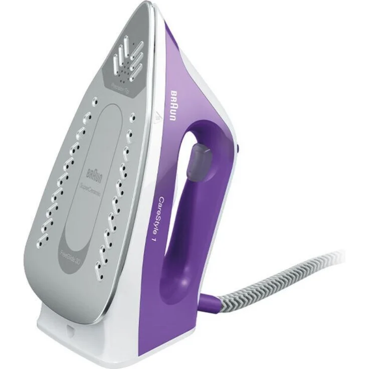 Braun IS1014VI CareStyle 1 Dampfbügelstation, 6 Bar, 120 g-min Dampf, 360 g-min Extra-Dampf, Freeglide-Bügelsohle, weiß violett – Bild 2