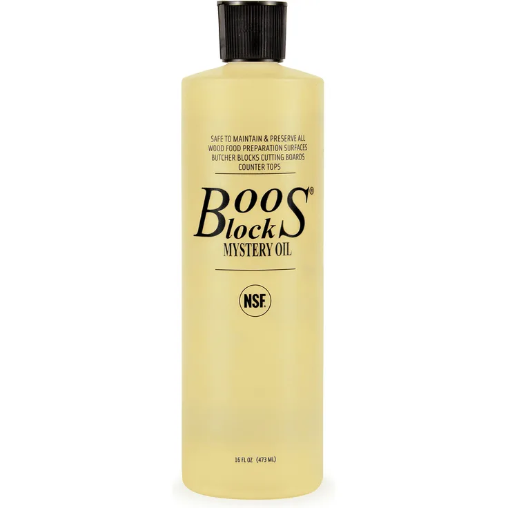 Boos Blocks Mystery Oil Pflegeöl, 473 ml lebensmittelechtes Holzöl für Schneidebrett, Hackblock, Küchenarbeitsplatte, Küchenutensilien und mehr…
