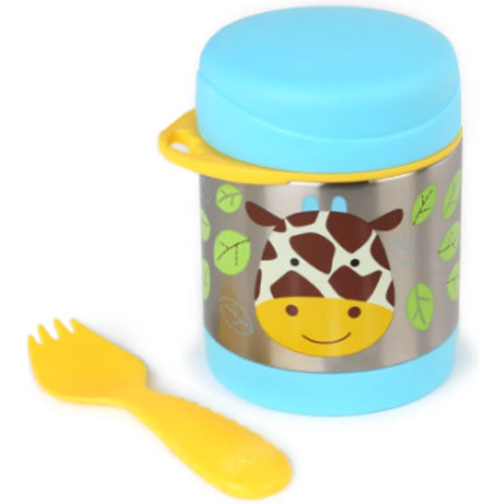 Skip Hop Aufbewahrungsbehälter, für Essen aus Edelstahl, isoliert, Giraffe Jules, mehrfarbig