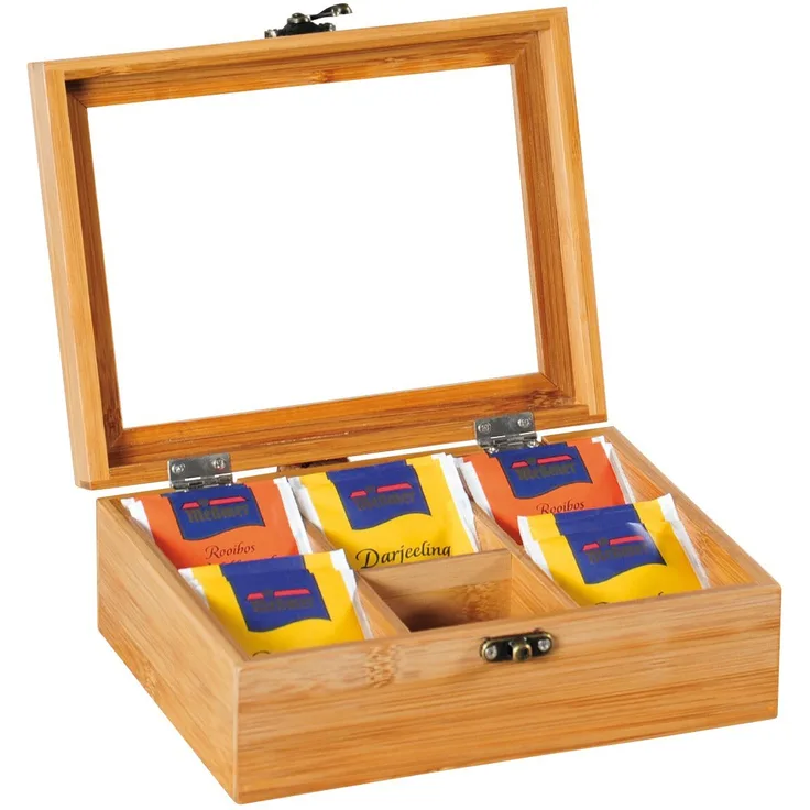 Kesper Tee-Box Bambus, Holz, braun 21.7 x 16 x 9 cm
