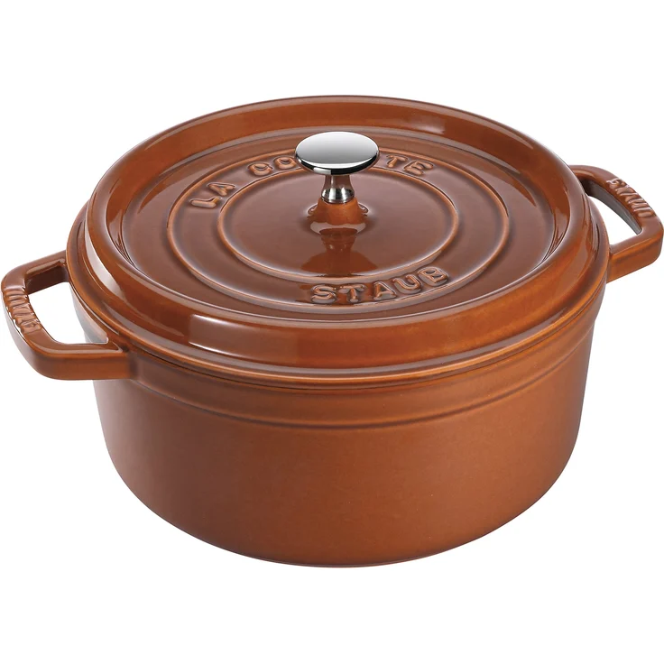 Staub Cocotte, rund, Induktionsgeeignet, Gusseisen, Zimt, 22 cm, 1 Einheiten – Bild 1