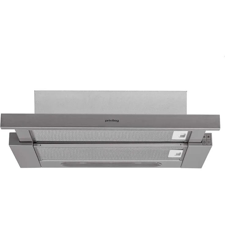 Privileg DGAH 55 AM X, Motorhaube, ausziehbar, Breite: 59.9 cm, Tiefe: 30 cm, Absaugung und Rückführung (mit zusätzlichem Rückführungsset), silbergrau