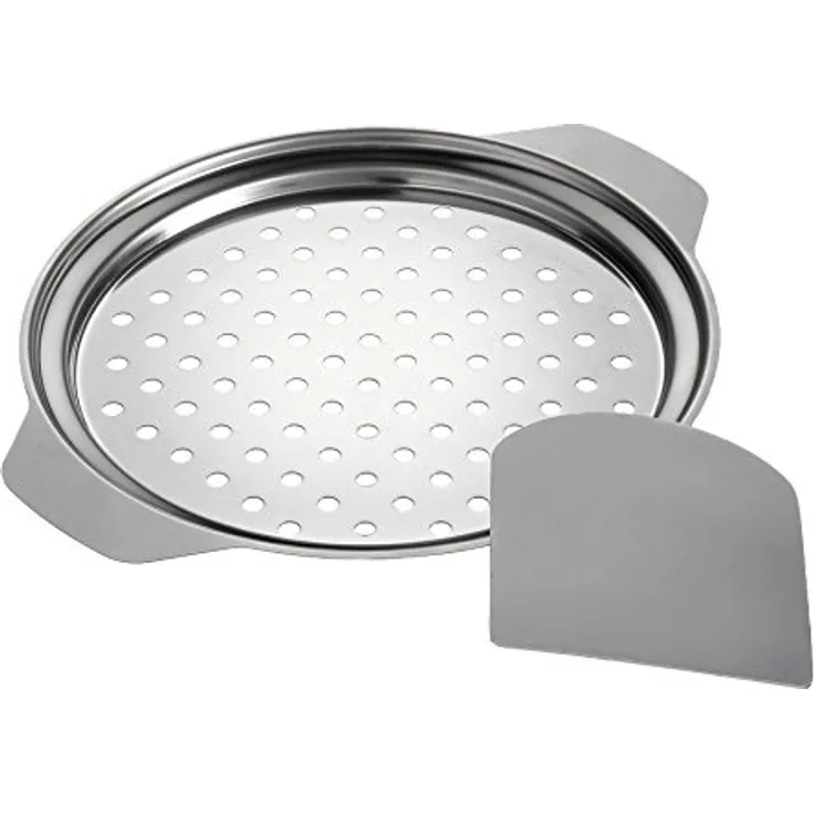 Westmark Spätzle--Topfaufsatz mit Teigschaber, Für Topfdurchmesser von 24 - 28 cm, Rostfreier Edelstahl-Kunststoff, Silber, 61112240