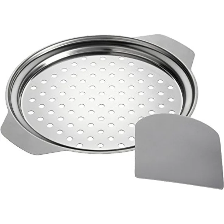 Westmark Spätzle--Topfaufsatz mit Teigschaber, Für Topfdurchmesser von 24 - 28 cm, Rostfreier Edelstahl-Kunststoff, Silber, 61112240