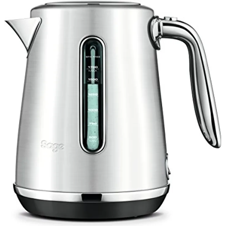 SAGE SKE735SHY the Soft Top Luxe Wasserkocher in Premium-Metallic-Lackierung mit Chrom-Akzenten, Gebürsteter Edelstahl