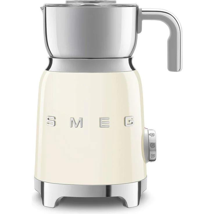 Smeg MFF01CREU Milchaufschäumer, 500W, 600ml warme & 250ml kalte Milch, creme – Bild 1