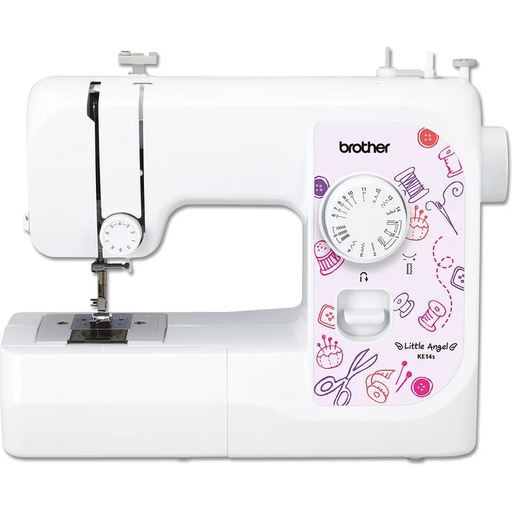 Brother KE14S Little Angel -  mit Fingerschutz (14 Stiche) Nähmaschine, weiß – Bild 1